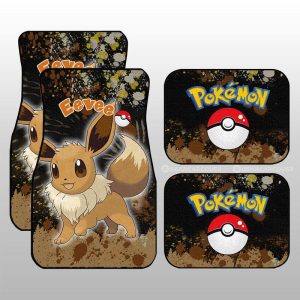 Eevee Car Floor Mats Custom Tie Dye Style Car Accessories