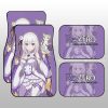 Emilia Car Floor Mats Custom Re:Zero Anime