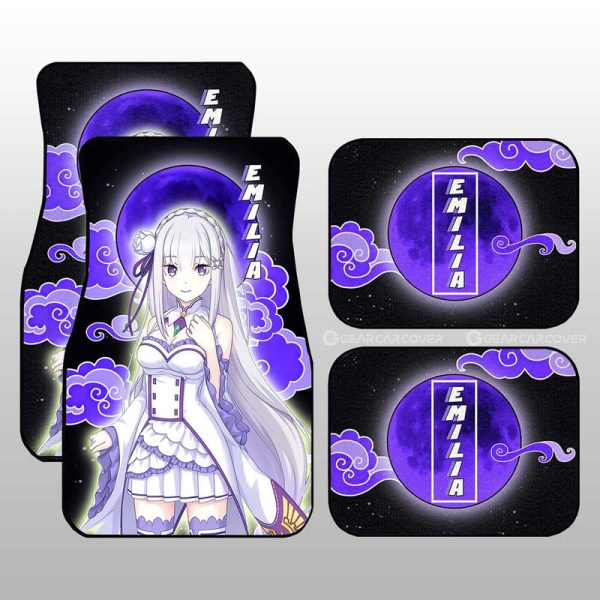 Emilia Car Floor Mats Custom Re:Zero Anime Car Accessoriess