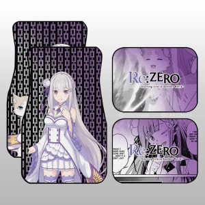 Emilia Puck Car Floor Mats Custom Anime Re:Zero Car Accessories