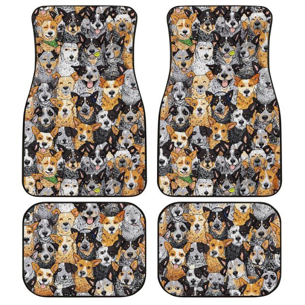 Emotional Faces Dog Car Floor Mats Custom Dog Car Accessories Gift Idea