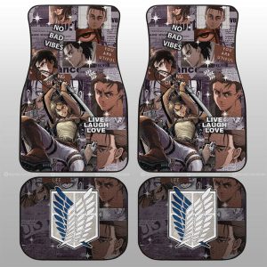 Eren Yeager Car Floor Mats Custom Car Interior Accessories