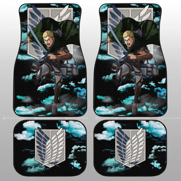 Erwin Smith Car Floor Mats Custom Attack On Titan Anime Car Accessories