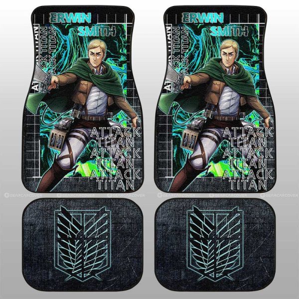 Erwin Smith Car Floor Mats Custom Attack On Titan Car Accessories