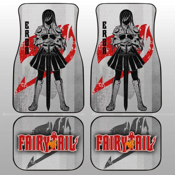 Erza Scarlet Car Floor Mats Custom Fairy Tail Anime Car Interior Accessories