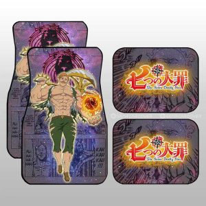 Escanor Car Floor Mats Custom Galaxy Manga Style