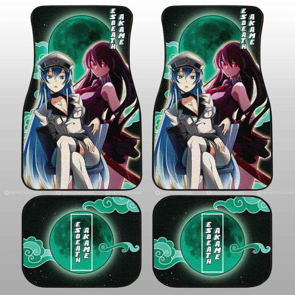 Esdeath And Akame Car Floor Mats Custom Akame Ga Kill Anime