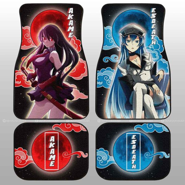 Esdeath And Akame Car Floor Mats Custom For Fans