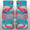 Flamingo Mixed Floral Car Floor Mats Custom Car Accessories