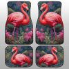 Flamingo Mixed Floral Car Floor Mats Custom Car Accessories