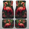 Flamingo Mixed Floral Car Floor Mats Custom Car Accessories