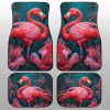 Flamingo Mixed Floral Car Floor Mats Custom Car Accessories