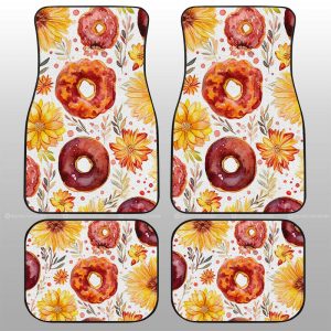 Flower Donuts Car Floor Mats Custom Girly Pattern Car Accessories