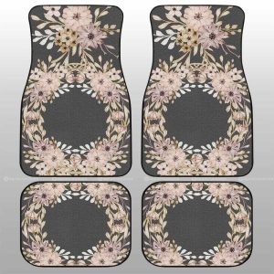 Flowers Car Floor Mats Custom Personalized Name Car Accessories