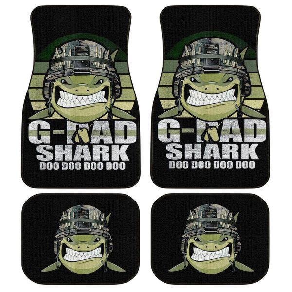 G-Dad Shark Car Floor Mats Custom Car Accessories Gift Idea For Veteran G-Force