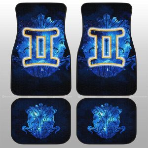 Gemini Car Floor Mats Custom Name Zodiac Car Accessories