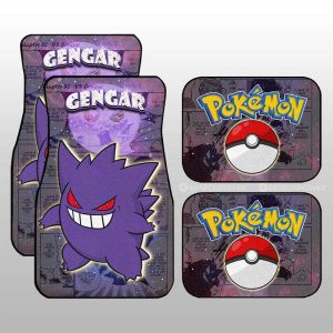 Gengar Car Floor Mats Custom Anime Galaxy Manga Style