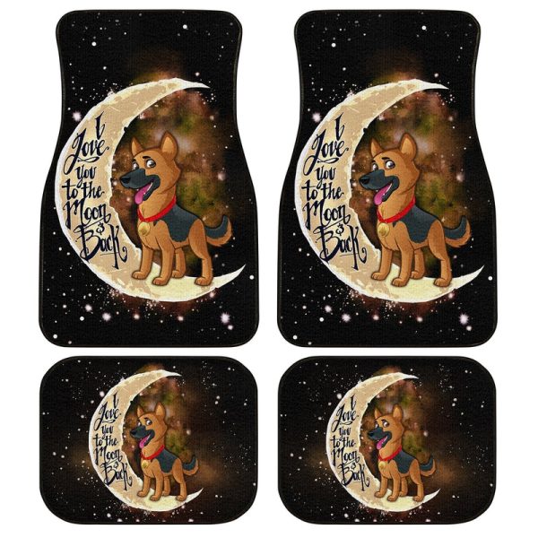 German Shepherd Car Floor Mats I Love You To The Moon And Back German Shepherd Car Accessories Gift Idea