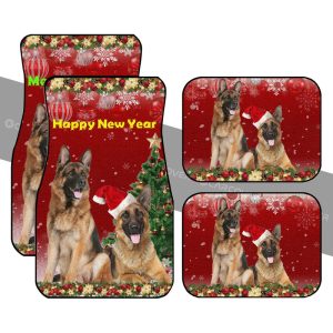 German Shepherds Car Floor Mats Custom Christmas Car Accessories For Dog Lovers