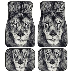 Gift For Dad Coolest Gray Lion Car Floor Mats Custom Car Accessories Gift Idea For Dad