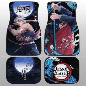 Giyuu And Tengen Uzui Car Floor Mats Custom Demon Slayer Anime Car Accessories