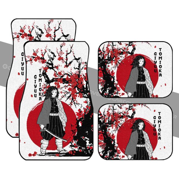 Giyuu Car Floor Mats Custom Japan Style Demon Slayer Anime Car Accessories