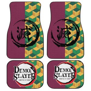 Giyuu Car Floor Mats Custom Uniform Demon Slayer Anime Car Accessories