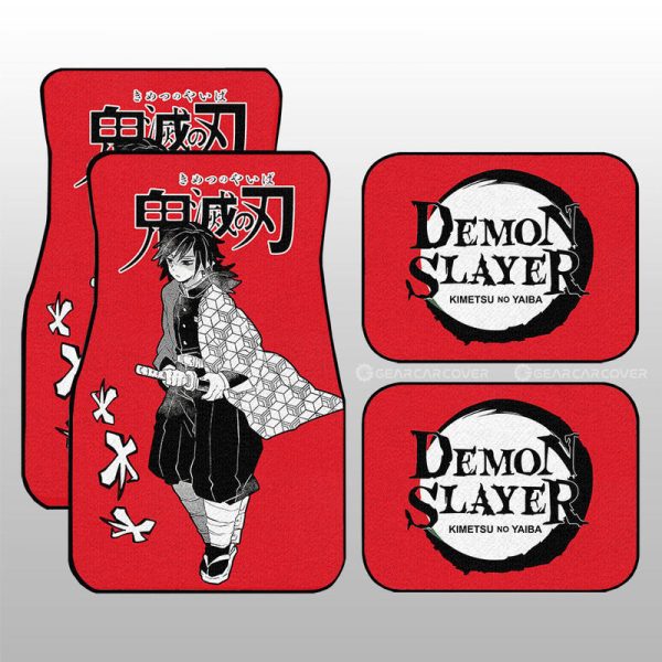 Giyuu Tomioka Car Floor Mats Custom Demon Slayer Anime Car Accessories Manga Style For Fans