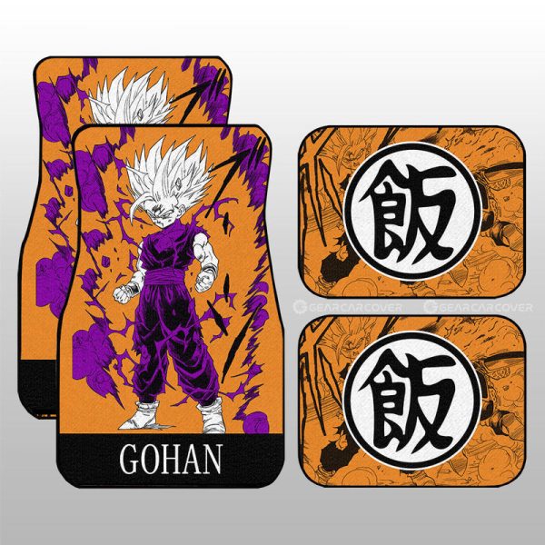 Gohan Car Floor Mats Custom Dragon Ball Anime Manga Color Style