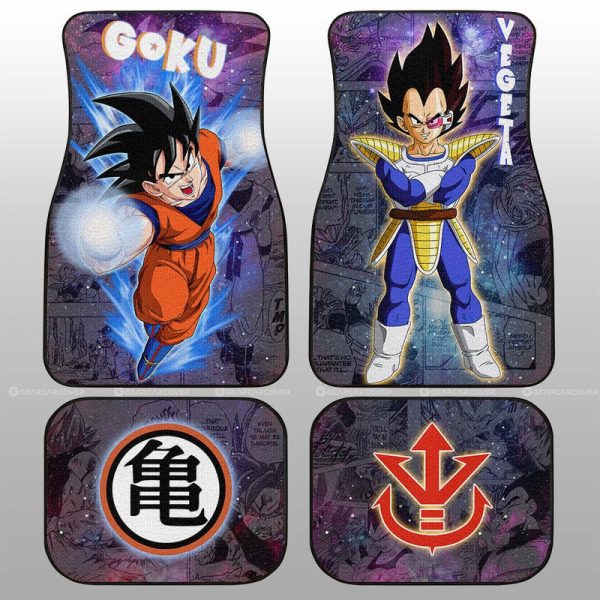 Goku And Vegeta Car Floor Mats Custom Galaxy Style Dragon Ball Anime Car Accessories