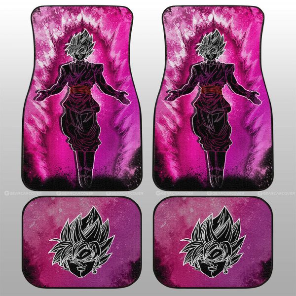 Goku Black Rose Car Floor Mats Custom Anime Car Accessories