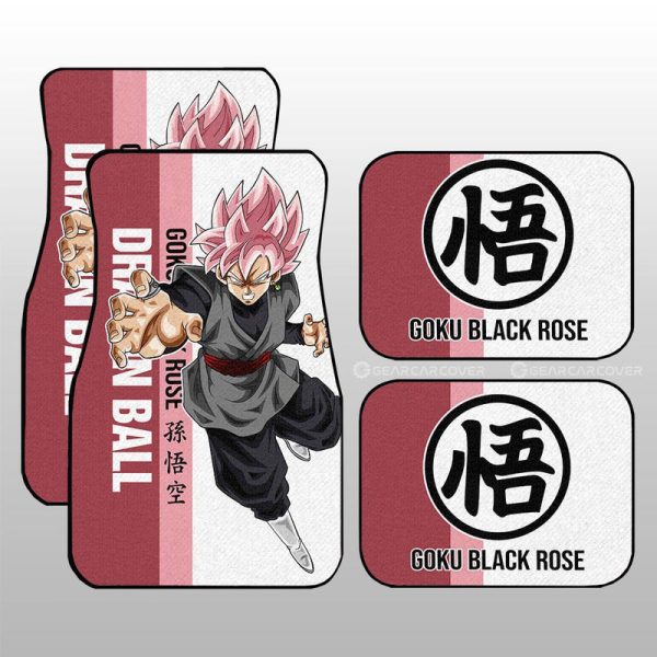 Goku Black Rose Car Floor Mats Custom Car Accessories For Fans