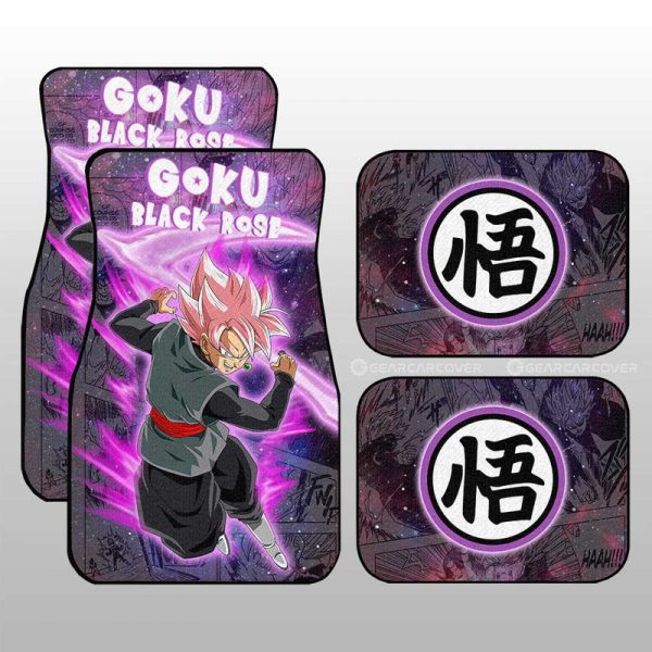 Goku Black Rose Car Floor Mats Custom Galaxy Style Dragon Ball Anime Car Accessories