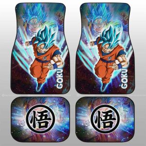 Goku Blue Car Floor Mats Custom Dragon Ball Anime Car Accessories