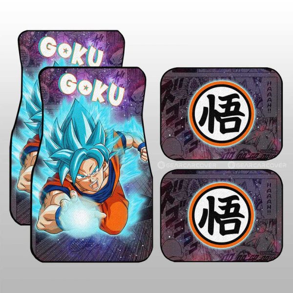 Goku Blue Car Floor Mats Custom Galaxy Style Car Accessories