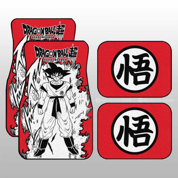 Goku Car Floor Mats Custom Car Accessories Manga Style For Fans