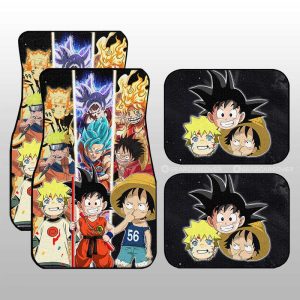 Goku Luffy ver 2 Car Floor Mats Custom Main Hero Anime Car Accessories