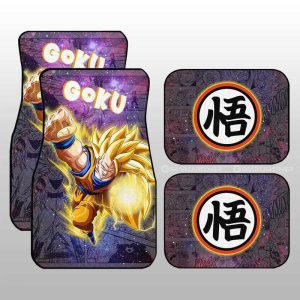 Goku SSJ Car Floor Mats Custom Galaxy Style Car Accessories