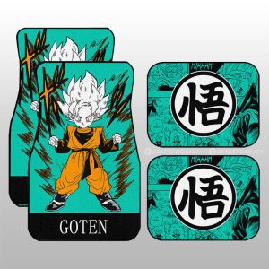 Goten Car Floor Mats Custom Dragon Ball Anime Manga Color Style