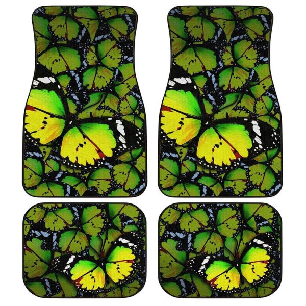 Green Butterfly Car Floor Mats Custom Beautiful Car Accessories