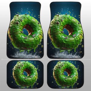 Green Donuts Car Floor Mats Custom Girly Pattern Car Accessories