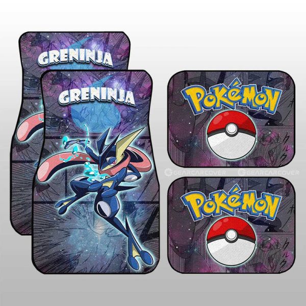 Greninja Car Floor Mats Custom Anime Galaxy Manga Style