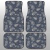 Grey Paisley Pattern Car Floor Mats Custom Car Accessories