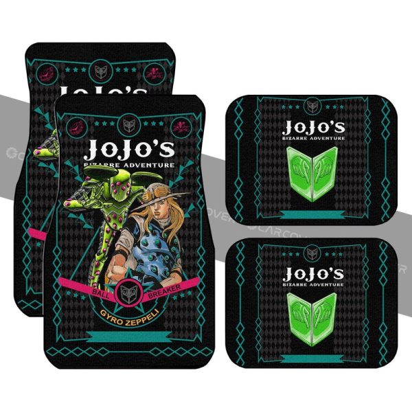 Gyro Zeppeli Car Floor Mats Custom Anime JoJo's Bizarre Adventure Car Interior Accessories