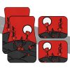 Hanafuda Day Red Car Floor Mats Custom Car Interior Accessories