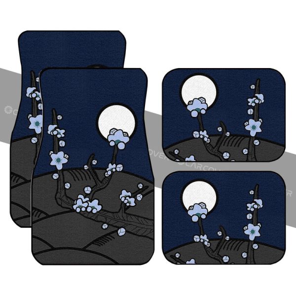 Hanafuda Night Blue Car Floor Mats Custom Car Interior Accessories