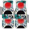 Hanafuda Rising Sun Car Floor Mats Custom Great Wave Car Accessories