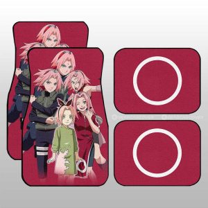 Haruno Sakura Car Floor Mats Custom Anime Car Accessories For Fans