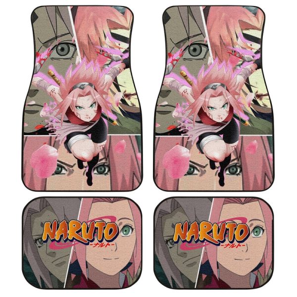 Haruno Sakura Car Floor Mats Custom Anime Car Interior Accessories