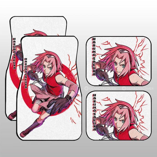 Haruno Sakura Car Floor Mats Custom For Anime Fans